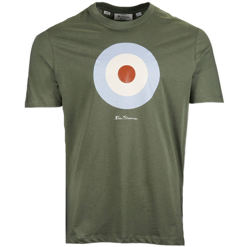 Ben Sherman Classic Target Print T-Shirt Khaki