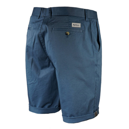 Ben Sherman Cotton Stretch Classic Chino Shorts Mid Blue