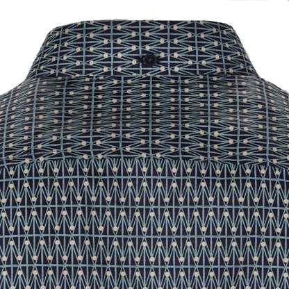 Ben Sherman Short Sleeve Mid Century Geometric Shirt Navy