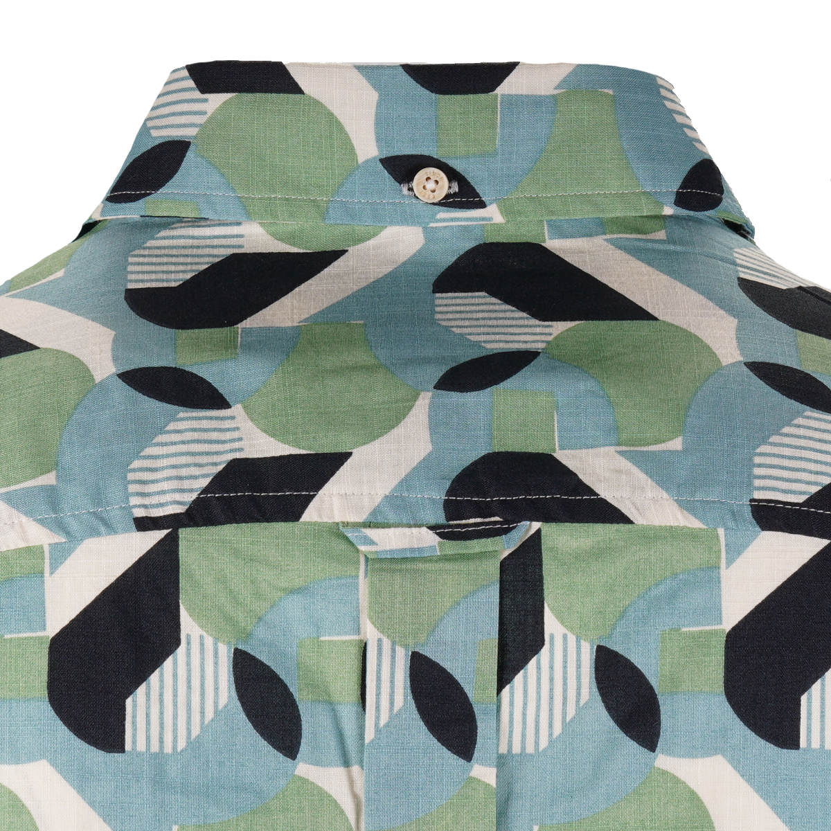 Ben Sherman Short Sleeve Random Bold Geometric Shirt Green