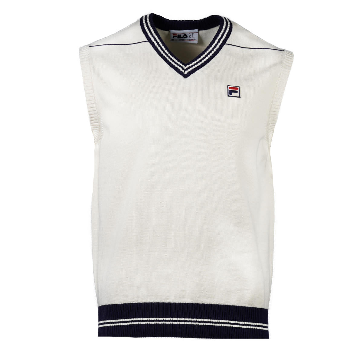 Fila Fine Gauge Knit Vest Tank Top Off White