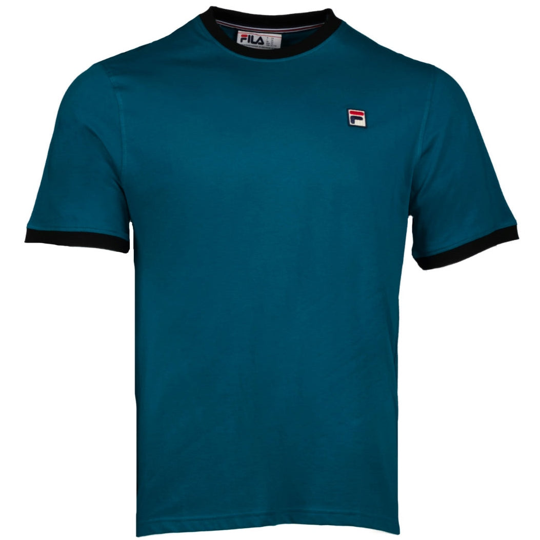 Fila Marconi Classic Ringer T Shirt Teal / Black