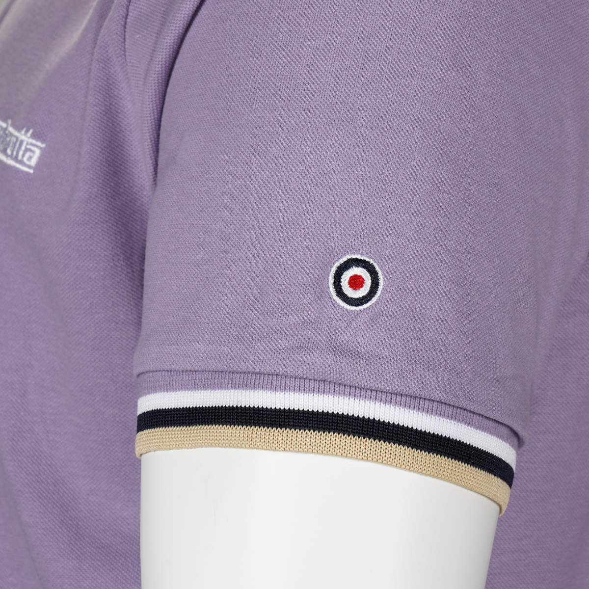 Lambretta Target Logo 3 Button Triple-Tipped Pique Polo Shirt Lilac