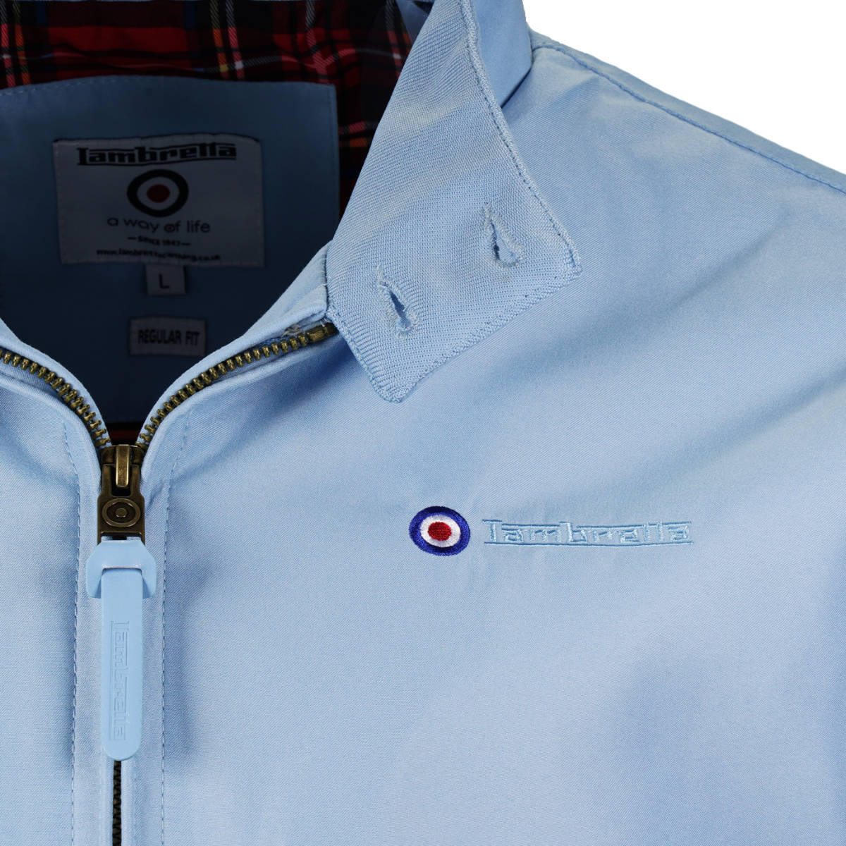 Lambretta Shower Resistant Harrington Jacket Powder Blue