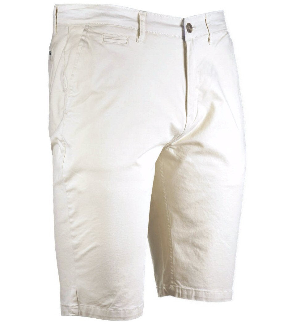 Mish Mash Cotton Stretch Twill Chino Shorts Off White