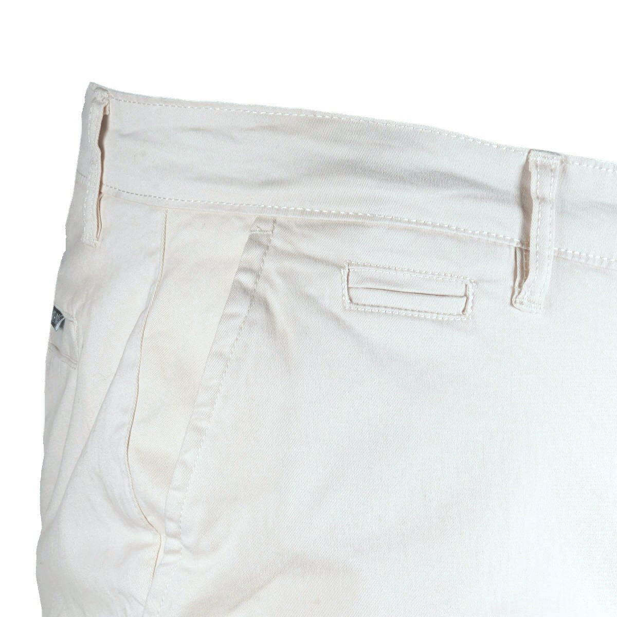 Mish Mash Cotton Stretch Twill Chino Shorts Off White