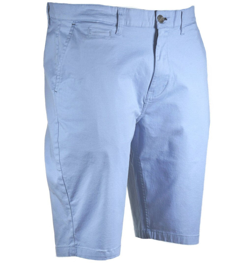 Mish Mash Cotton Stretch Twill Chino Shorts Sky Blue