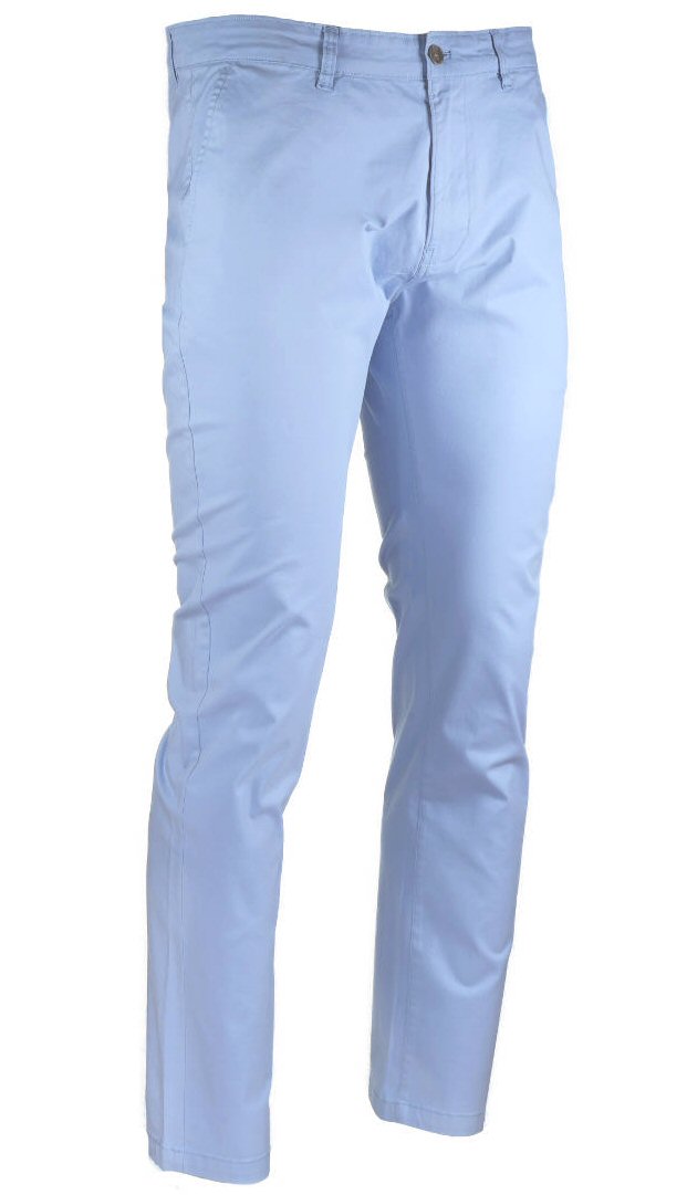 Mish Mash Mens Tapered Leg Cotton Chino Sky Blue