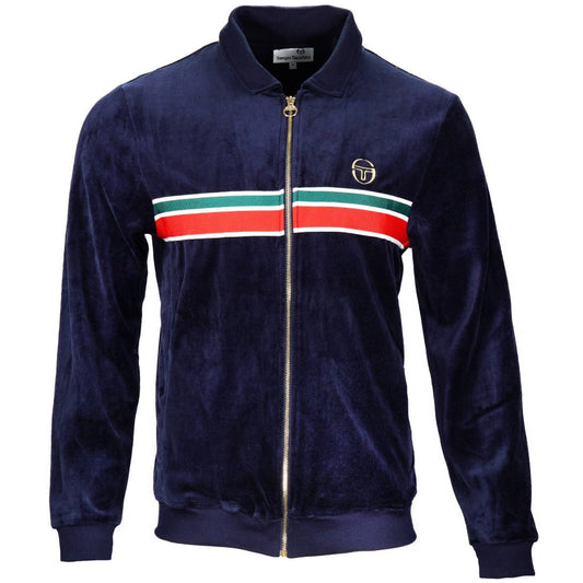 Sergio Tacchini Spencer Velour Track Top Navy