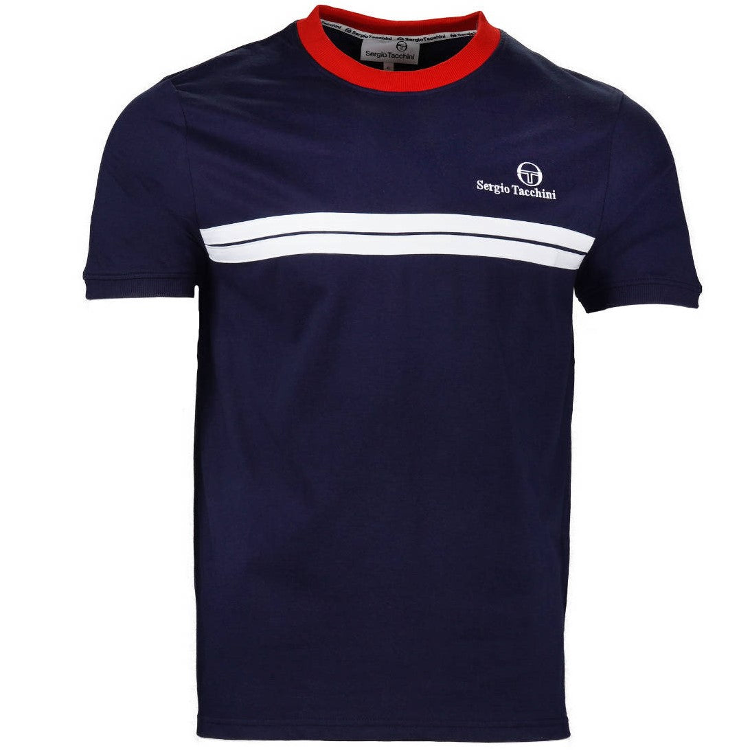 Sergio Tacchini Supermac T Shirt Navy / White / Red