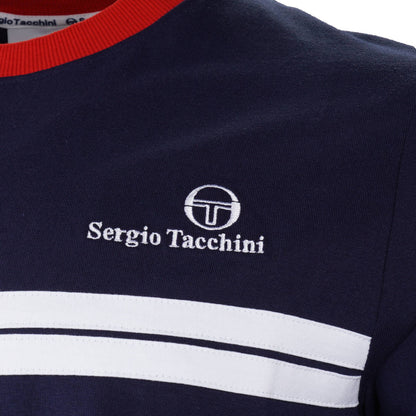 Sergio Tacchini Supermac T Shirt Navy / White / Red