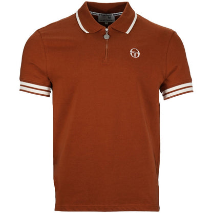 Sergio Tacchini New Iceberg Zip Neck Polo Shirt Tan