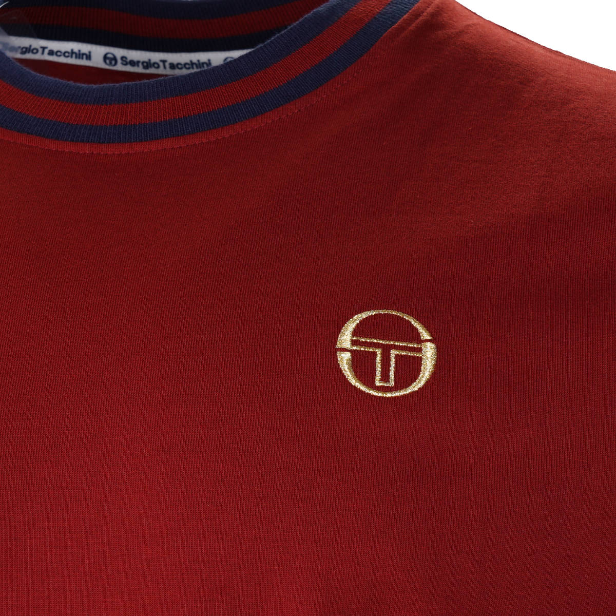 Sergio Tacchini Gardenia T Shirt Ringer T Shirt Burgundy / Navy