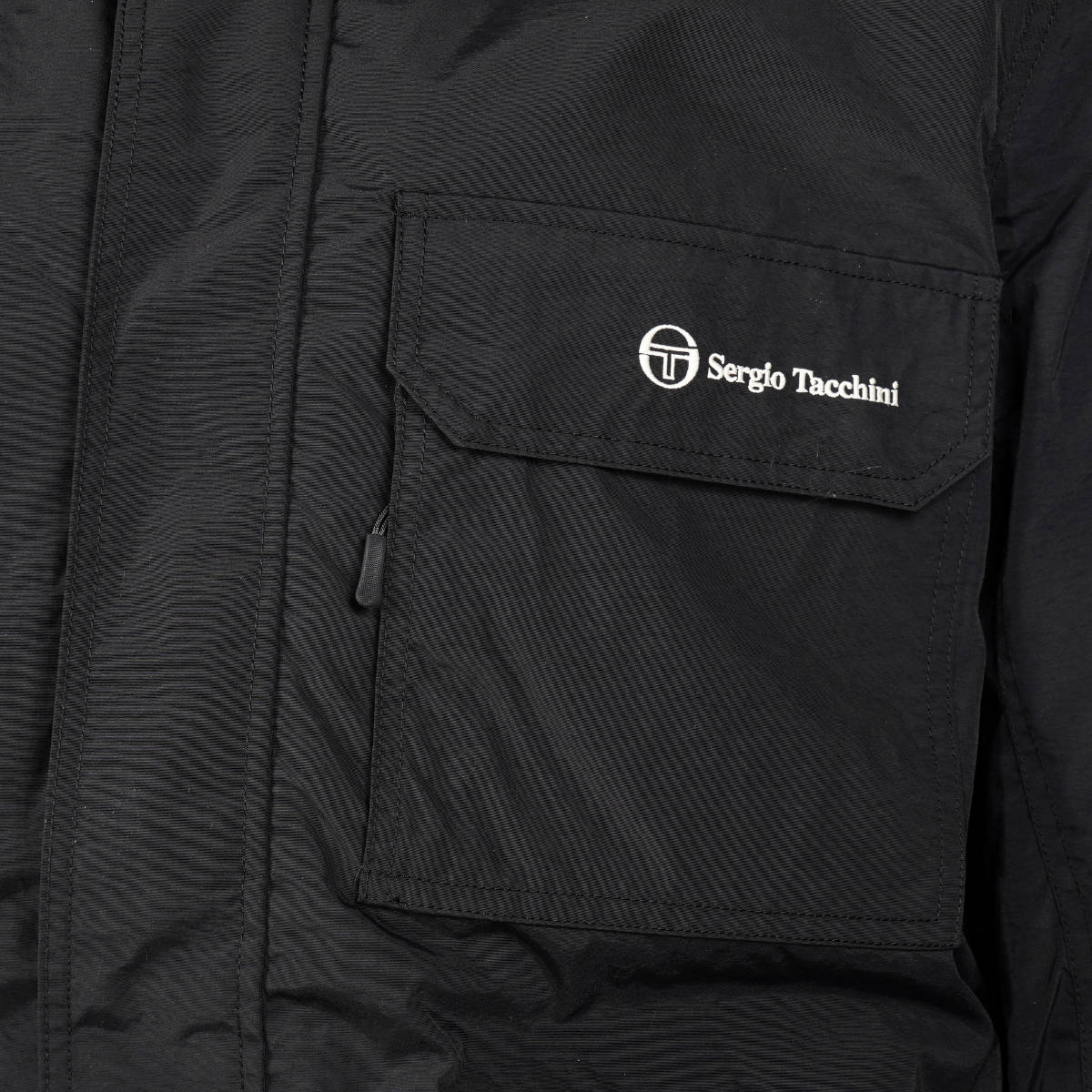 Sergio Tacchini Budge Fur Trim Parka Black