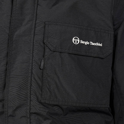 Sergio Tacchini Budge Fur Trim Parka Black