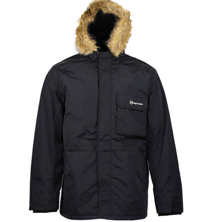 Sergio Tacchini Budge Fur Trim Parka Black