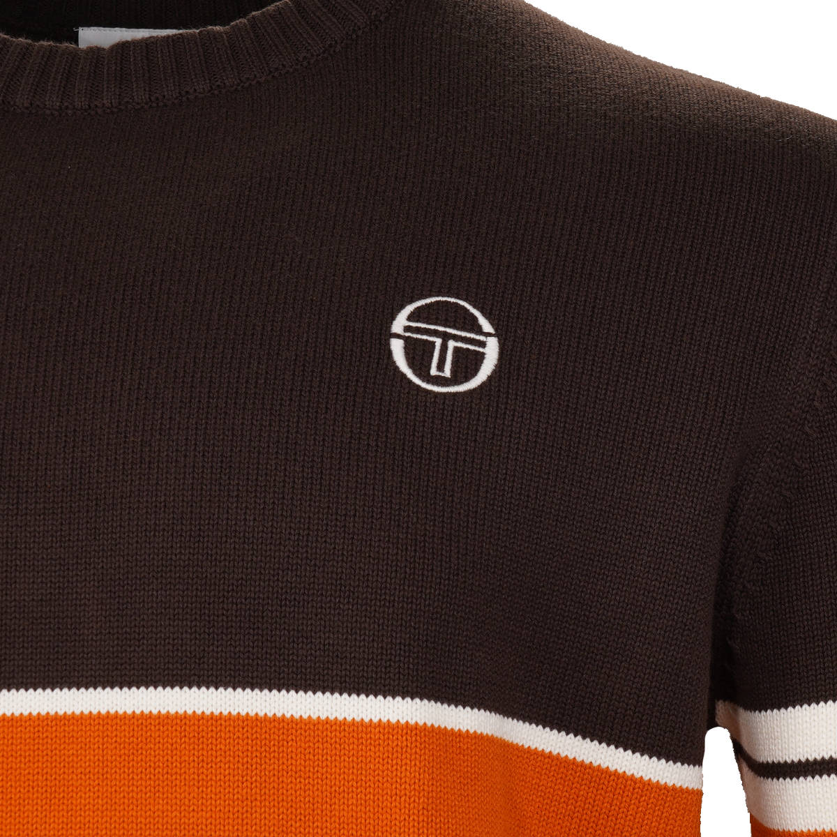 Sergio Tacchini Crew Neck Ski Jumper Brown / Orange