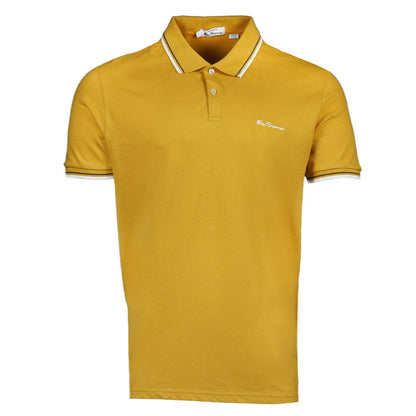 Ben Sherman Twin Tipped Pique Polo Shirt Sunflower