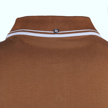 Ben Sherman Twin Tipped Pique Polo Shirt Light Brown