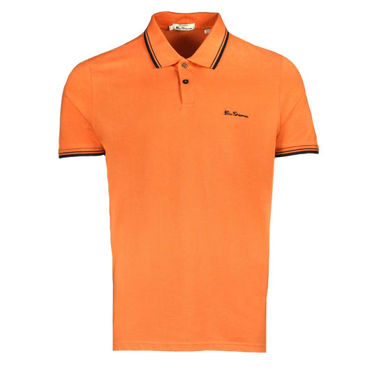 Ben Sherman Twin Tipped Pique Polo Shirt Copper Orange