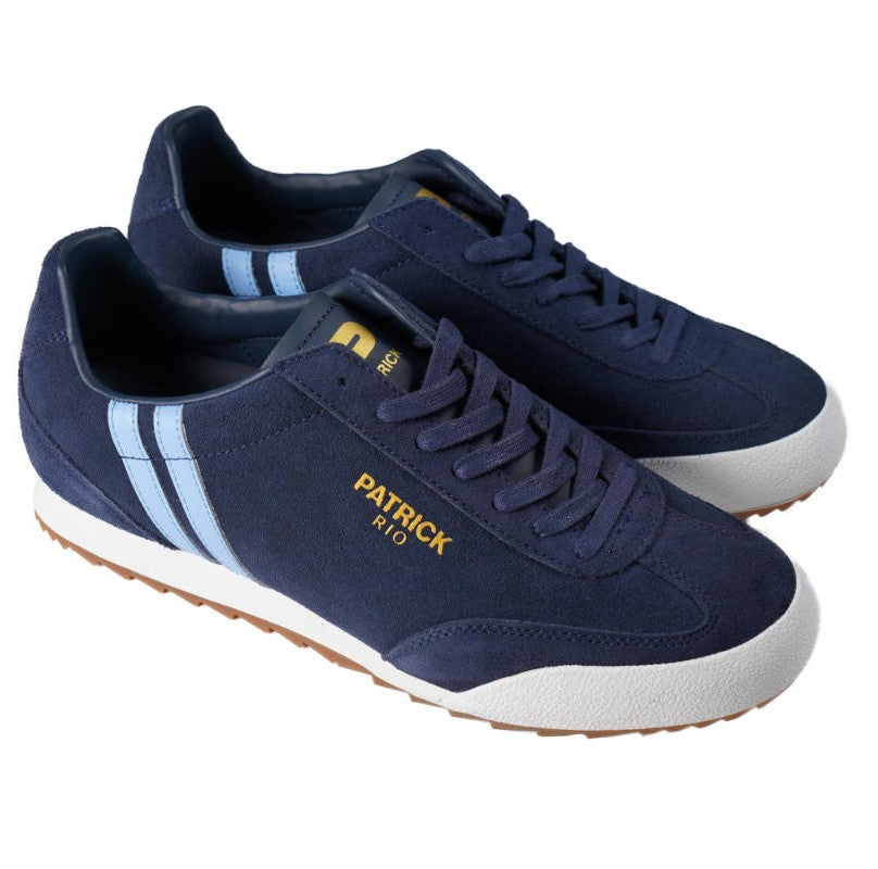 Patrick Rio Suede Trainer Navy / Sky / White