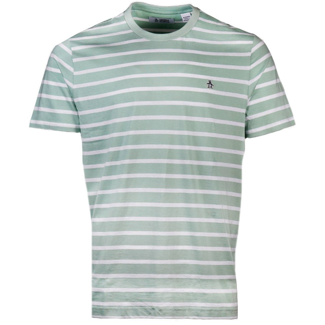 Original Penguin Breton Stripe T Shirt Mint Green