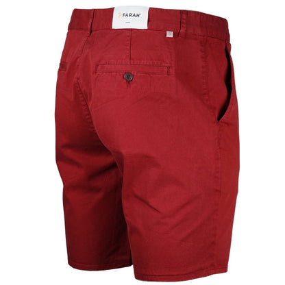 Farah Stretch Cotton Chino Shorts Clay Red