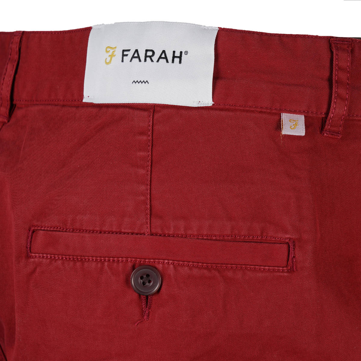 Farah Stretch Cotton Chino Shorts Clay Red