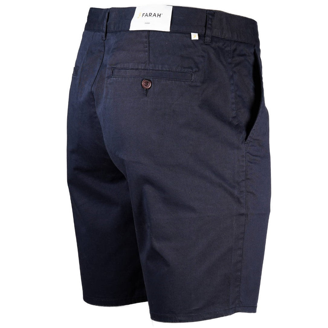 Farah Stretch Cotton Chino Shorts Navy