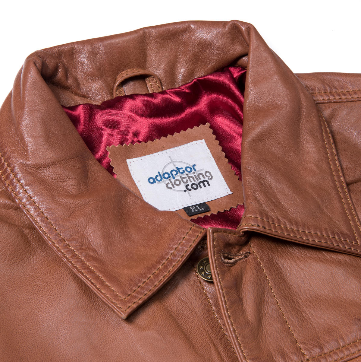 Adaptor Clothing Buttersoft Leather Trucker Jacket Aged Tan