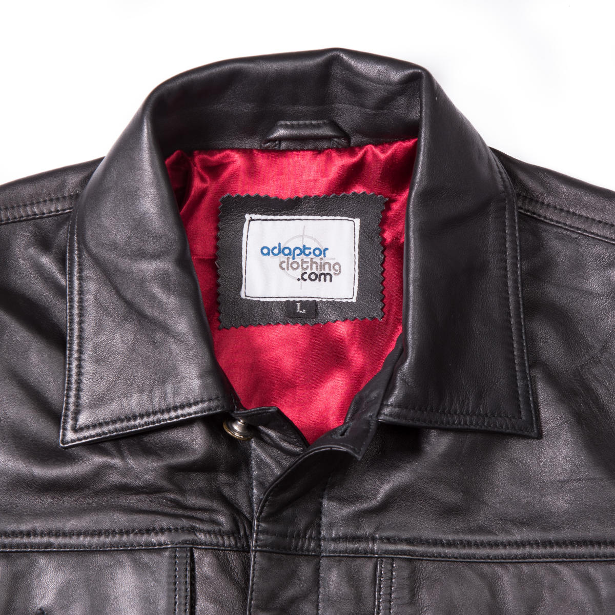 Adaptor Clothing Buttersoft Leather Trucker Jacket Black