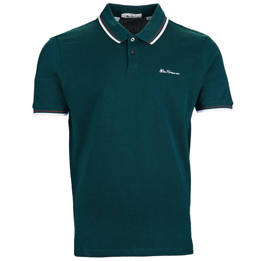 Ben Sherman Classic Tipped Polo Shirt Jade Green