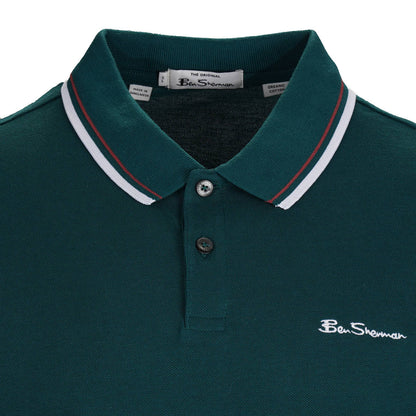 Ben Sherman Classic Tipped Polo Shirt Jade Green