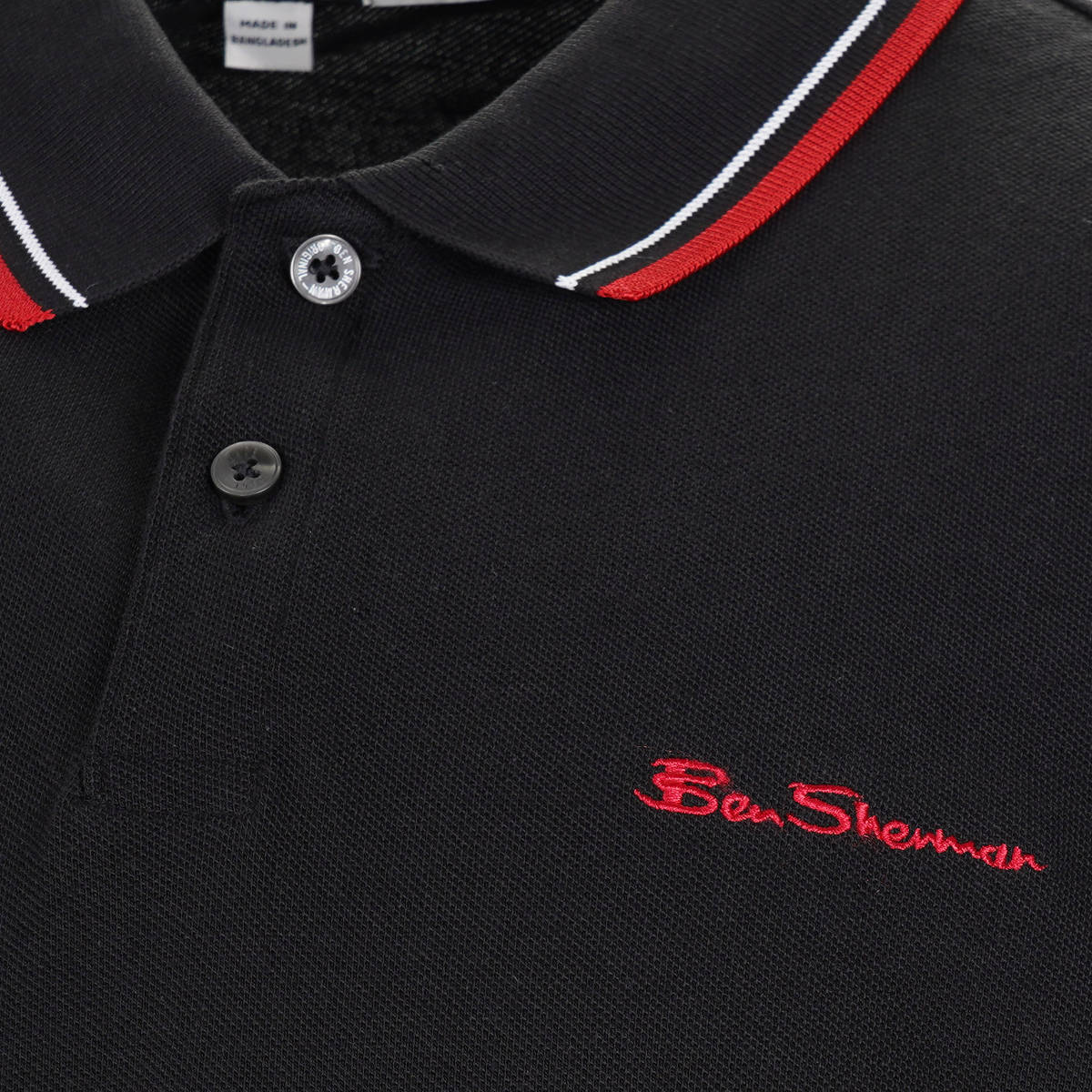 Ben Sherman Classic Tipped Polo Shirt Black