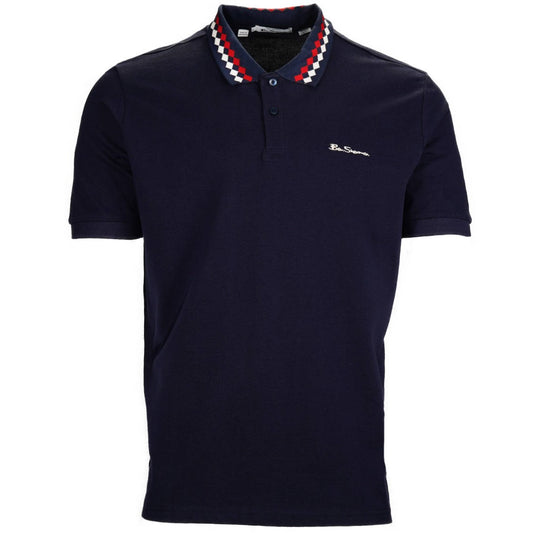 Ben Sherman Diamond Collar Polo Shirt Navy