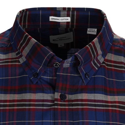 Ben Sherman Short Sleeve Classic Check Shirt Royal Red