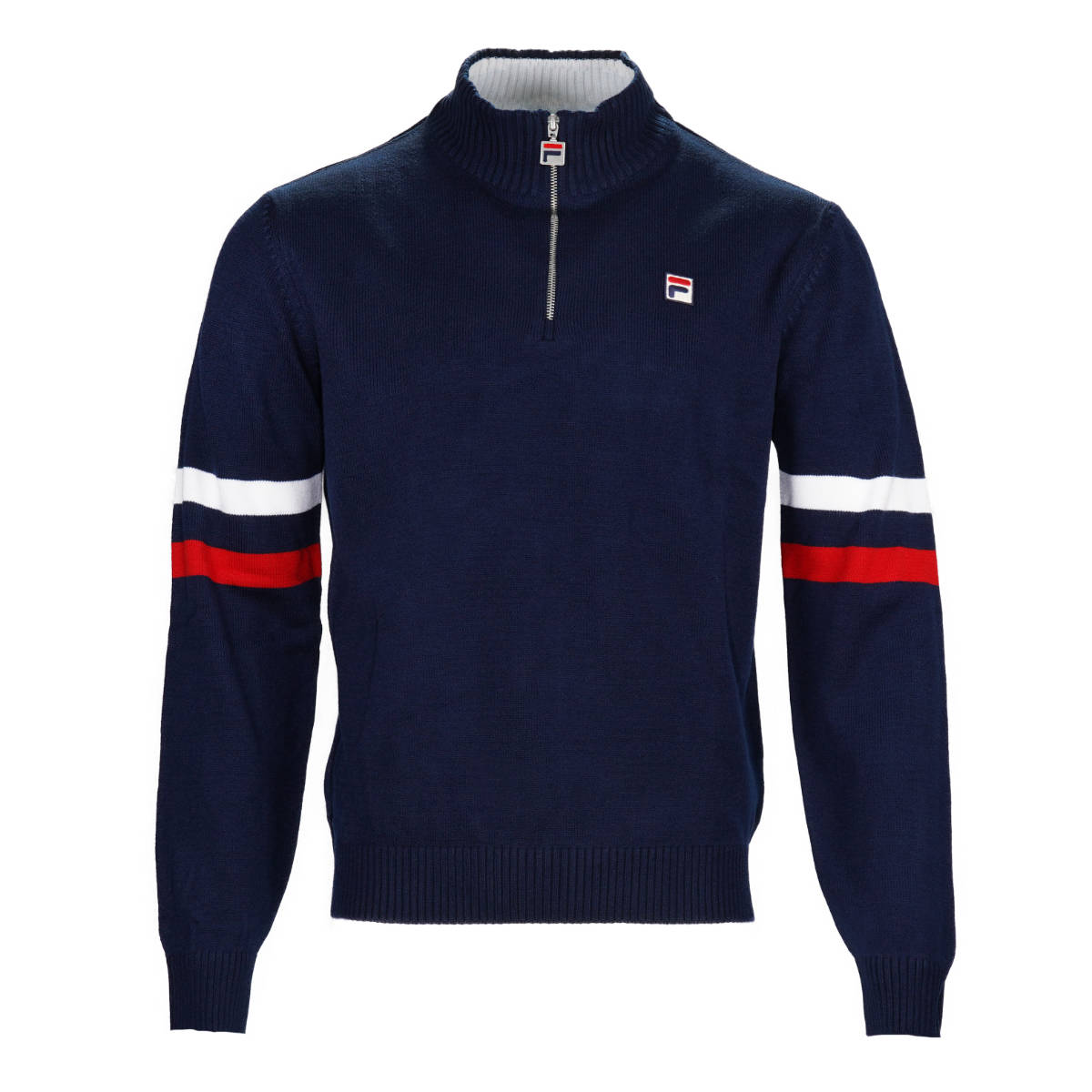 Fila Harrison 1/4 Zip Jumper Navy Red And White