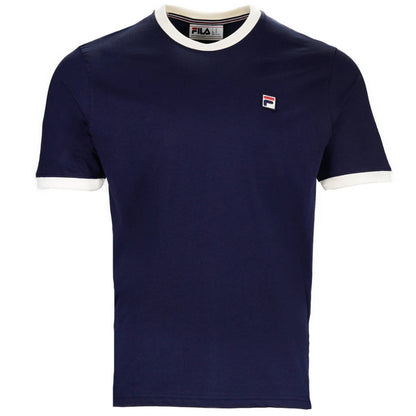 Fila Classic Ringer T Shirt Navy / Off White