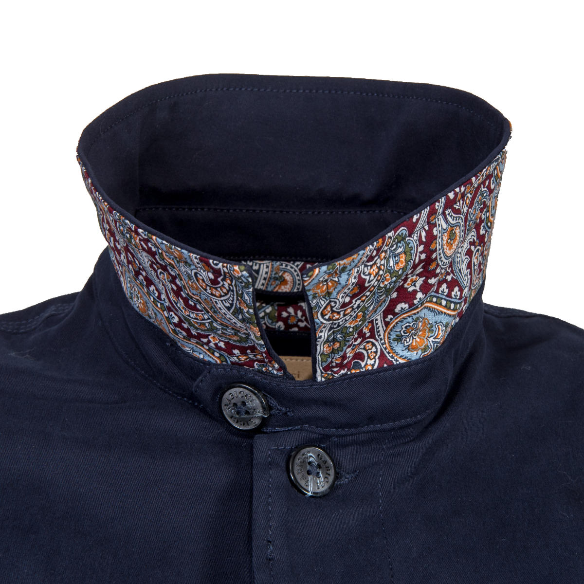 Gabicci Vintage Paisley Lined Raincoat Navy