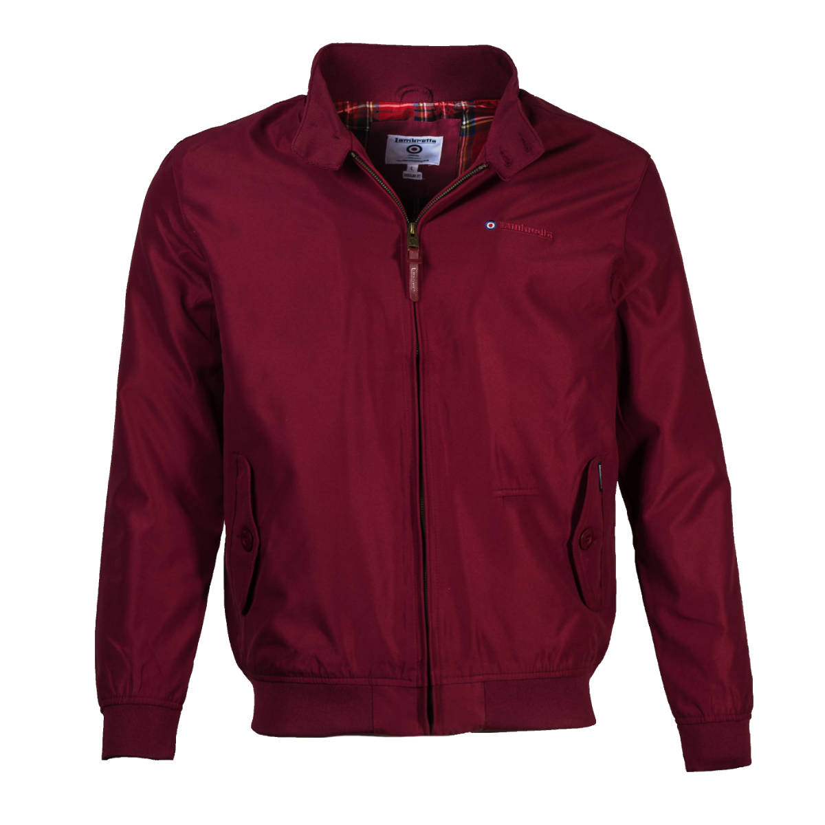 Lambretta Shower Resistant Harrington Jacket Burgundy