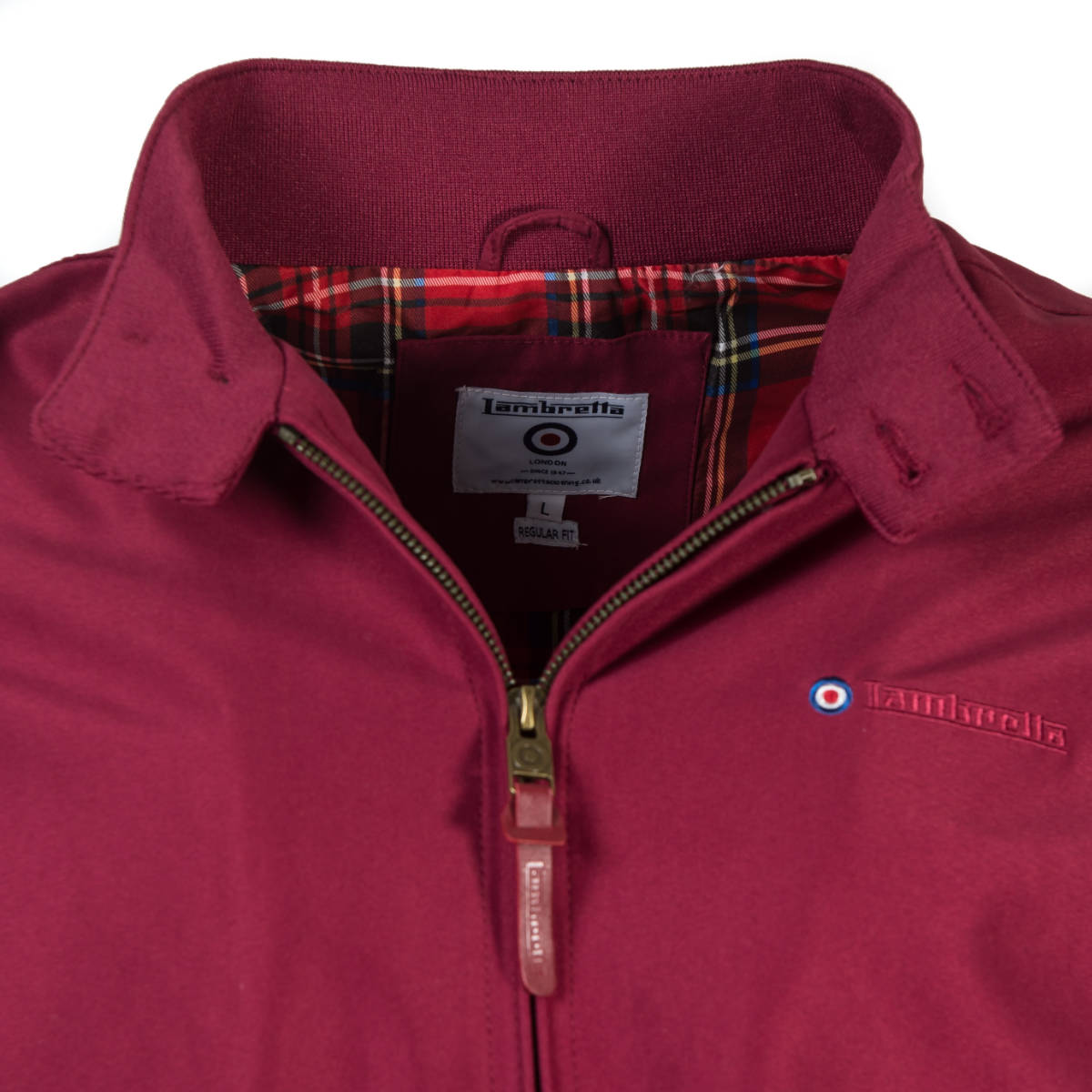 Lambretta Shower Resistant Harrington Jacket Burgundy