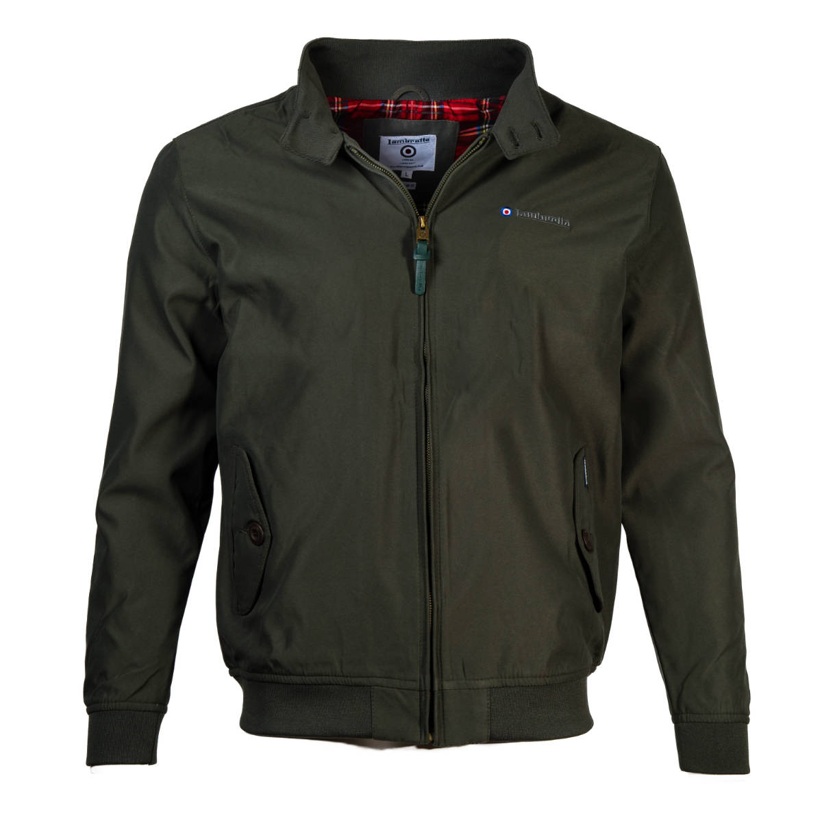 Lambretta Shower Resistant Harrington Jacket Khaki