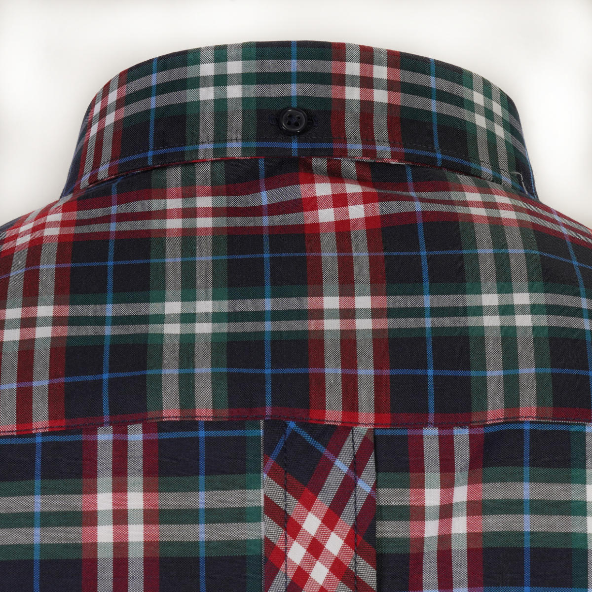 Knebworth Clothing Windowpane Short Sleeve Check Shirt Red/Green