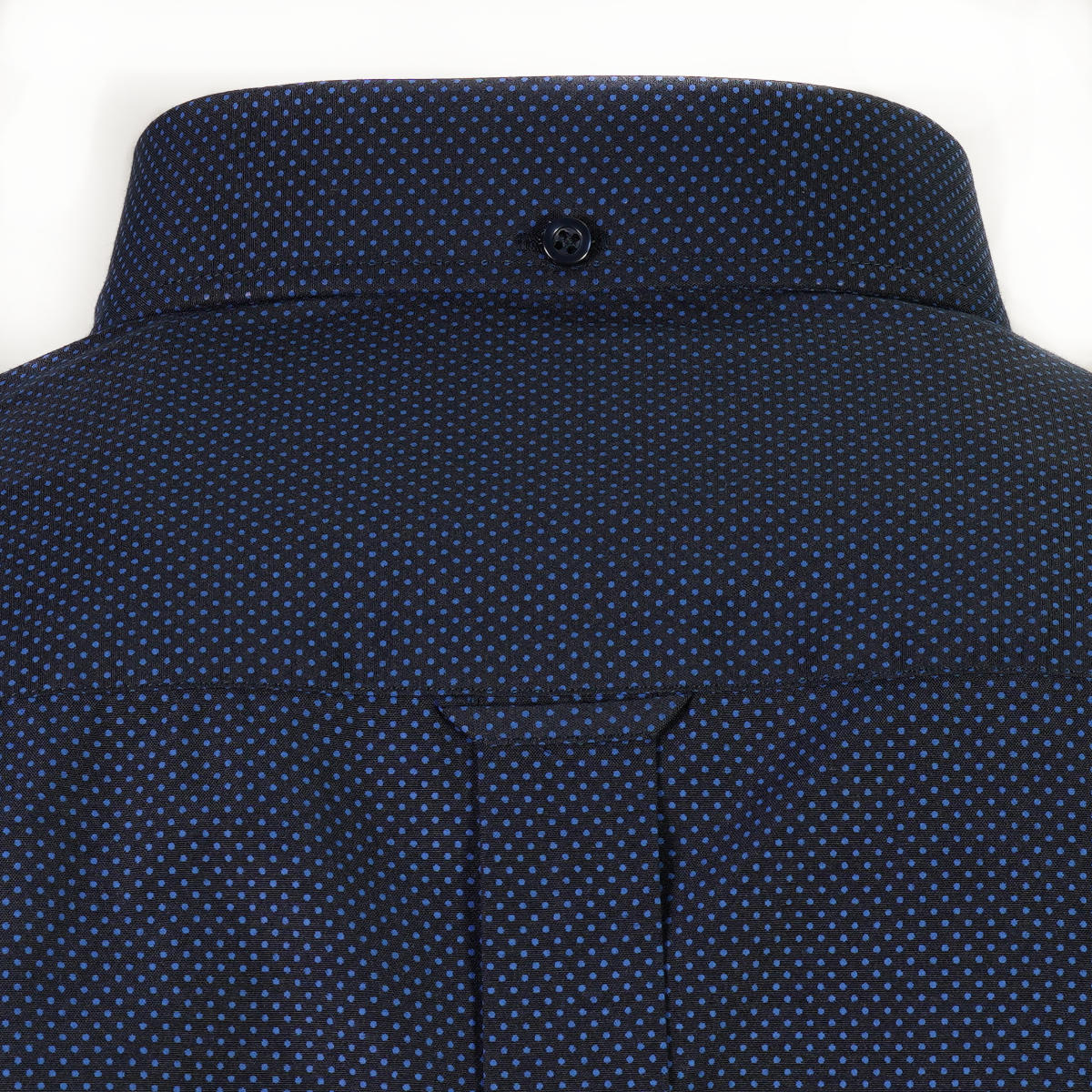 Knebworth Clothing Micro Pin Dot Print Button Down Shirt Navy