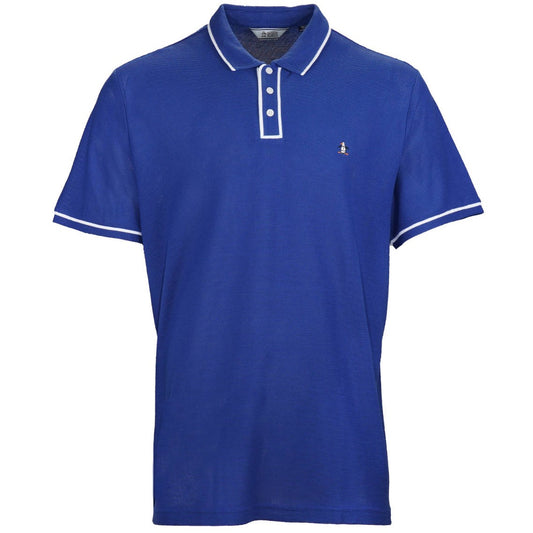 Original Penguin Airtex Fine Gauge Knit Polo Shirt Royal Blue