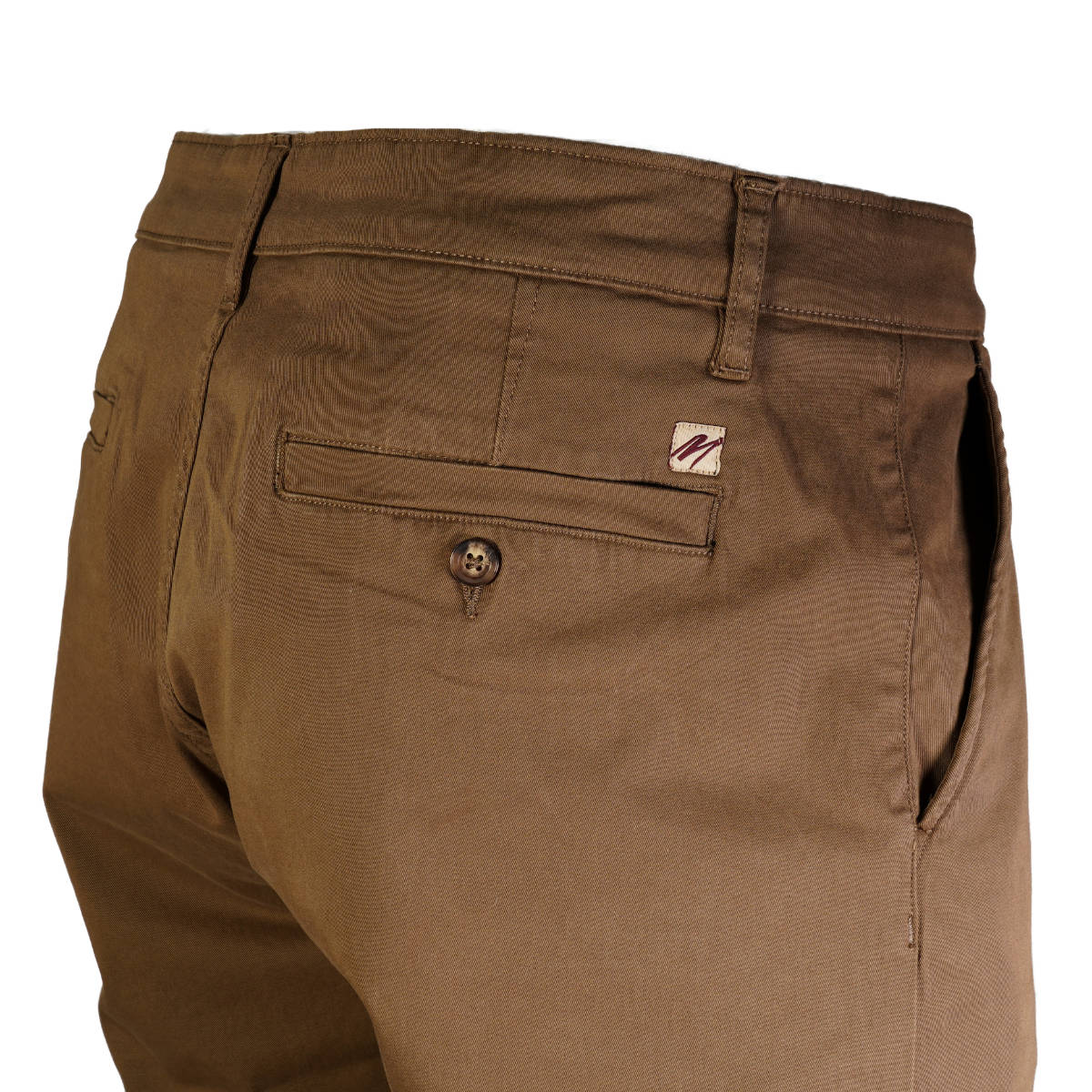 Mish Mash Cotton Stretch Twill Chino Shorts Nutmeg