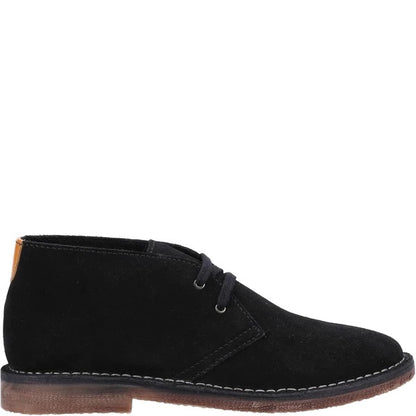 Hush Puppies Samuel Classic 2 Hole Suede Desert Boots Black