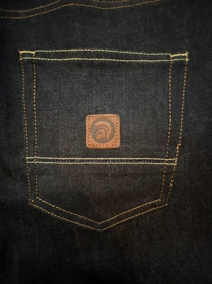 Trojan Records Zip Fly Blue / Black Denim Jeans