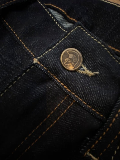 Trojan Records Zip Fly Blue / Black Denim Jeans