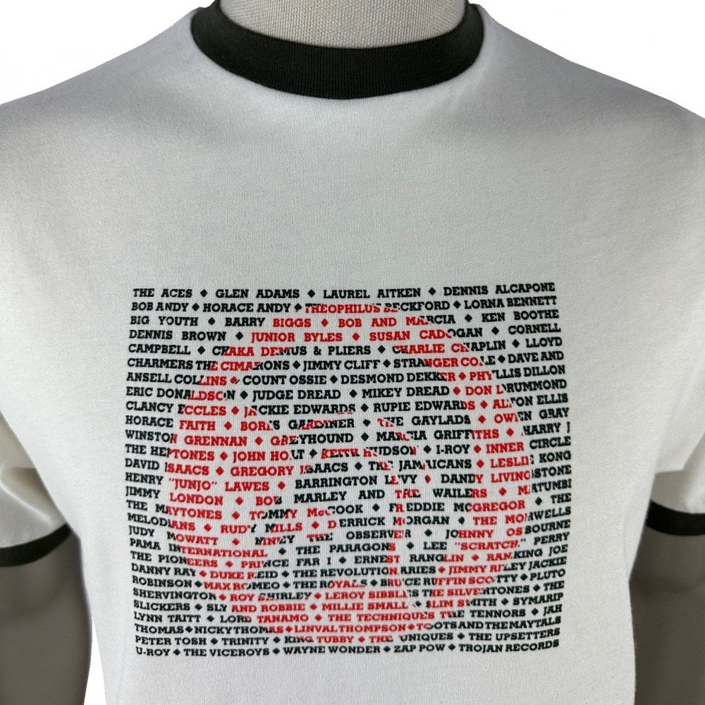 Trojan Records Artists Logo T-Shirt Ecru